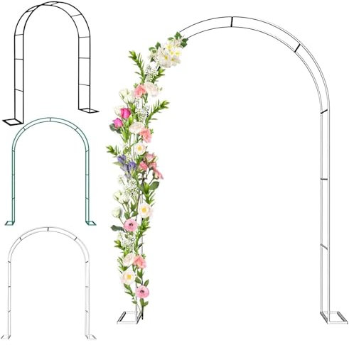 Arche de jardin en métal avec cadre stable pour plantes grimpantes, tuyaux en acier galvanisé, parfaite pour les mariages, la décoration de jardin, les événements en plein air, la décoration de