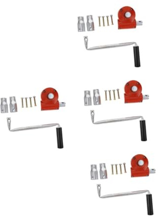 UPKOCH 4 Pièces Enrouleur de Film Manuel pour Outil de Levage à Manivelle Système de Turbine pour Agricoles Accessoire de Jardinage Pratique Noir