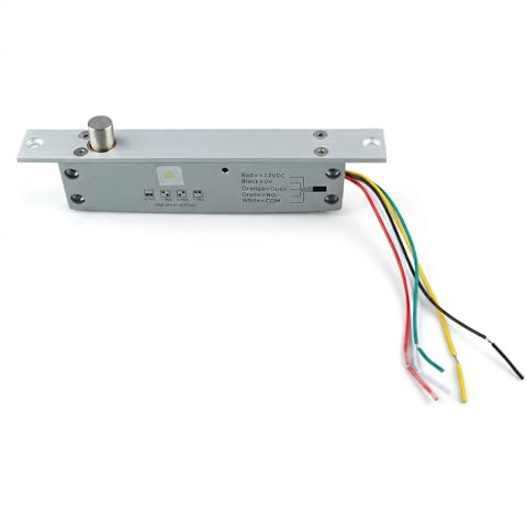 Verrou Électrique 12V avec Pêne Dormant Étroit, Délais de Fermeture Réglables et Affichage LED - Antivol Robuste en Alliage d'Aluminium, Idéal pour Contrôle d'Accès et Portes (Écouter le