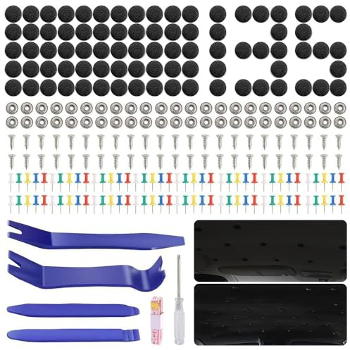 Ensemble de réparation pour toit de voiture, 135 pièces de réparation pour toit de voiture, fixation de toit de voiture, ensemble de rivets de réparation pour voiture, rivets de toit universels pour