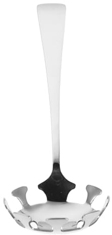ZUNOXAZ Colino Cucchiaio per Spaghetti in Acciaio Inossidabile con Denti Cucchiaio Scolapasta Multiuso per Pasta Ramen e Bevande Fredde Utensile Compatto e Resistente per Cucina e Bar