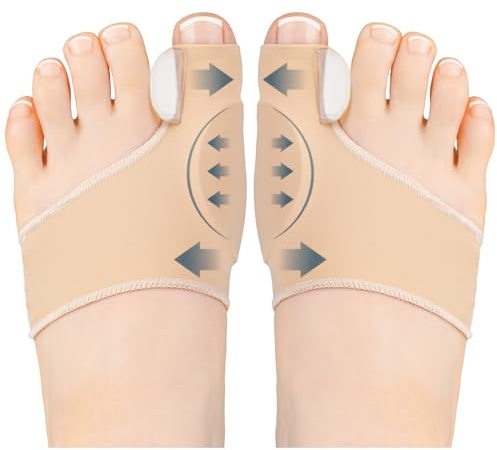SULPO 1 Paar Hallux Valgus Korrektur Socken - Weiche, Elastische Hallux Valgus Zehenspreizer für Damen und Herren - Hautfreundlich, Atmungsaktiv, Universalgröße, Waschbar, Mit Silikonpolster