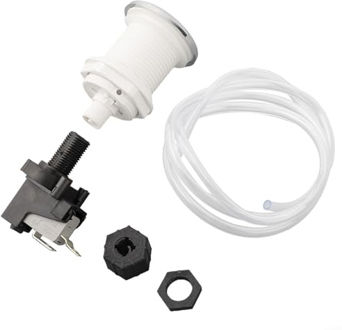 OnOff - Interruttore dell'aria a pulsante per tubo idromassaggio con interruttore a pressione 16 A, 125, 250 V e tubo da 1 m