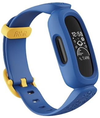Fitbit Fitness Tracker Ace 3 for Kids 8 Days Battery Life x Sport Band (Blue) (Renewed)