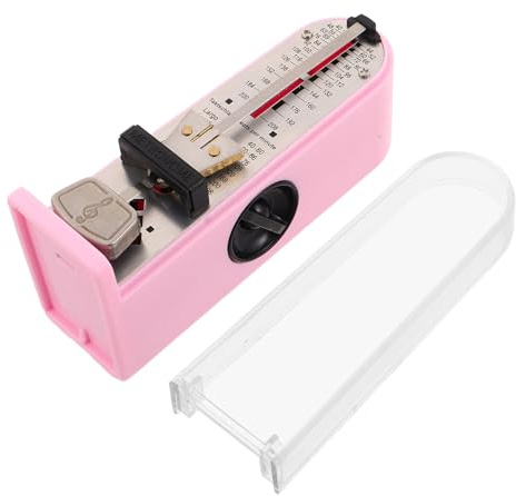 Mechanisches Metronom für Gitarre und Klavier, Präzise Rhythmuskontrolle | Lauter Klang, Universelle Nutzung, für Instrumentenübungen und Auftritte, Kunststoff und Metall, Rosa