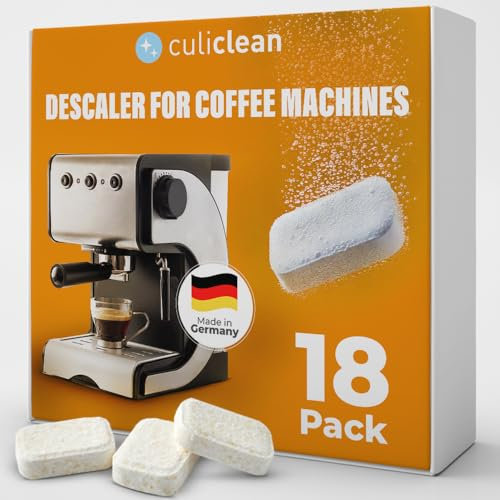 culiclean 18 Entkalkungstabletten Entkalkertabs Entkalker für Kaffeevollautomaten kompatibel mit Jura, Siemens, Nespresso, Tassimo, Miele, Bosch, Dolce Gusto, Sage Kaffeevollautomat