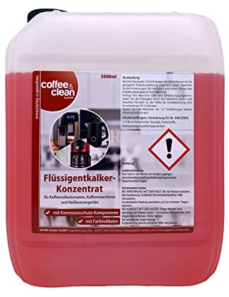 5L Flüssigentkalker Konzentrat mit Farbindikator und Korrosionsschutz für Kaffeevollautomaten wie Siemens Jura Melitta Bosch Philips uvm., Wasserkocher, Haushaltsgeräte, Gastromaschinen