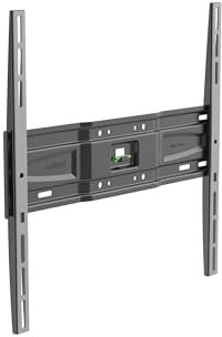 Meliconi Slimstyle Plus 400 S, Supporto TV Parete Fisso Ultra Sottile per TV a Schermo Piatto da 40 a 82, Staffa TV con VESA 200-300-400, Portata 50 Kg, Made in Italy, Nero