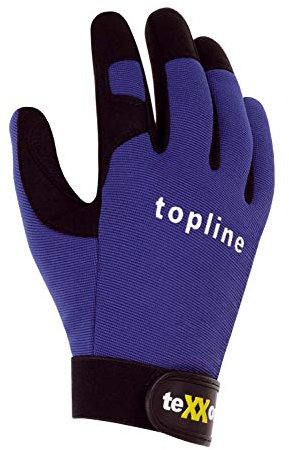 texxor (120 Paar) Handschuhe Kunstlederhandschuhe NAPLES 120 x blau/schwarz 11