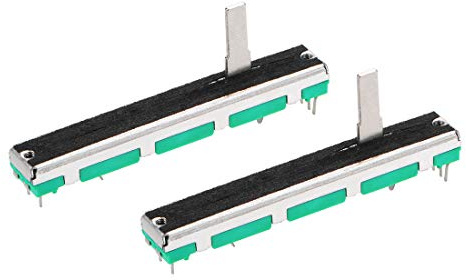 Sourcing Map Fader Variabler Widerstände Mixer Straight Slide Potentiometer Exponential Double Potentiometer, 60mm B10K-2pcs