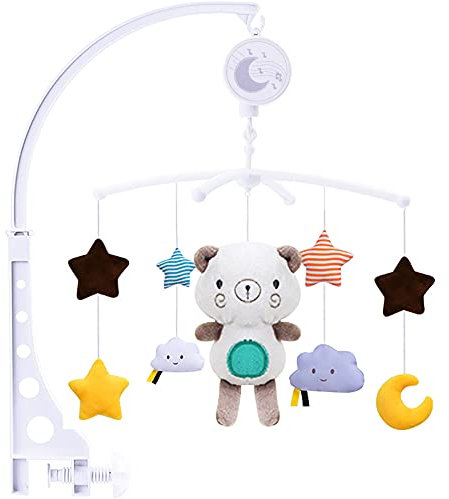 SaiXuan Musical Campana Montaje en cuna ,Colgante para Cochecito De Bebé, Sonajero para Regalo, Decoración De Cama Infantil para Niños Y Recién Nacidos
