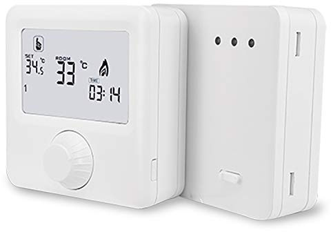 KPS Cronotermostato Digital para calefacción programable y radiofrecuencia | Control inalámbrico por radiofrecuencia. Programación semanal. Fácil instalación. Máximo confort térmico.