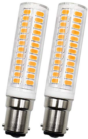 LED B15D 6W equivalente lampadine alogene 60W AC 220–240V bianca calda 3000K SBC piccola baionetta per illuminazione interna, lampada da parete, lampadario, macchina da cucire, dimmerabile (2 pezzi)