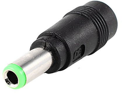 Ruilogod Conector macho de 6.5mm x 3 mm a 5,5 mm x 2.1mm Jack Jack DC Adaptador de corriente