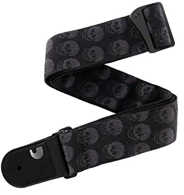 D'Addario gewebter Gitarrengurt - Gitarrenzubehör - Gurt E-Gitarre, Akustikgitarre & Bassgitarre - Schwarz, Zweilagig