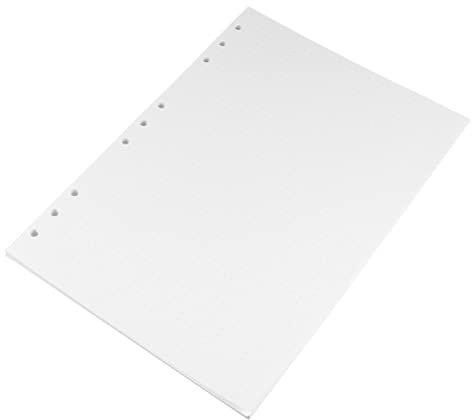 Operitacx A5 Nachfüllpapier Gepunktet 90 Blätter Weißes Nachfüllpapier Mit 6 Löchern Für Notizbuch Tagebuch Skizzen Und Kreative Projekte