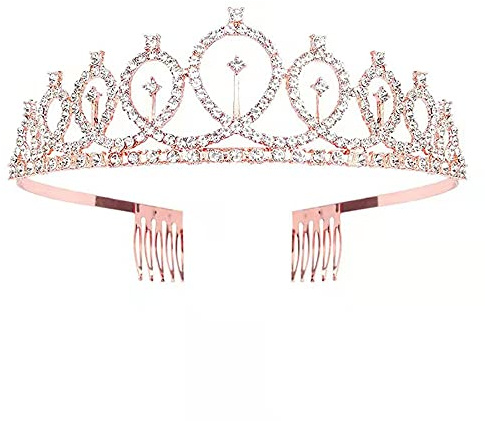 Kristall-Strass-Hochzeits-Tiara mit Kamm für Braut, Hochzeit, Prinzessin, Königin, Krönung, Geburtstagsfeier, silberne Krone, Mädchen und Frauen, Karneval, Party, Urlaub, Feier für Erwachsene