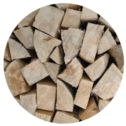 Ekved, 100 % ek, ved 25 cm – färdig för spis, öppen spis, eldskålar, lägereld – ved, ved, ved, grillträ (15 kg)