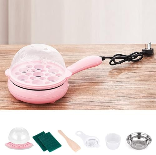 Hervidor De Huevos Rápido,Hervidor De Huevos Eléctrico Para Huevos Duros,Caldera De Huevos Multifuncional 2 En 1 Sartén Antiadherente Para Huevos,Fábrica De Huevos Automática(rosa)