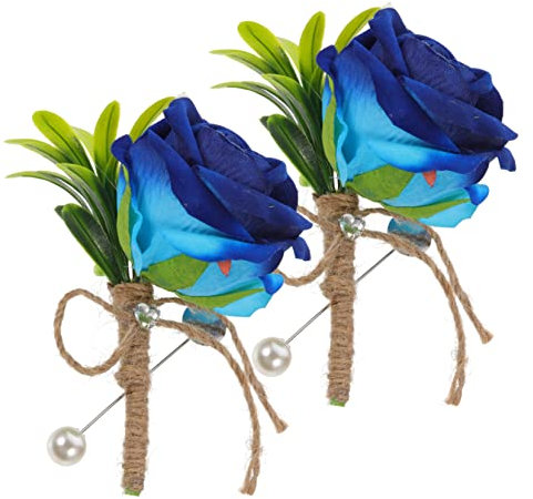 ABOOFAN 2 Stück Handgelenk Hochzeitsblume Ansteckblume Hochzeitsdekorationen Ansteckblume Für Männer Hochzeit Bräutigam Anstecknadel Anzug Anstecknadel Bräutigam Anzug