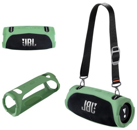 Silikonhülle Kompatibel mit JBL Xtreme 3 Tragbarer Bluetooth-Lautsprecher, wasserdichte weiche Haut Silikon Schutzhülle für JBL Xtreme 3 Bluetooth-Lautsprecher Zubehör (Grün)