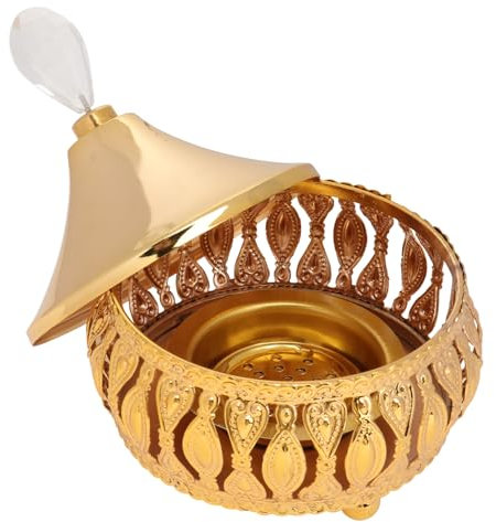 Alipis 1stück Kreativer Metal Incense Burner Mit Kerzenhalter Multifunktionale Home-Dekoration Für Yoga Meditation Goldfarbenes Design Und Stilvolle Details