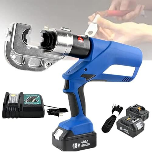 Pressa Idraulica Elettrica Ricaricabile, 18V Pinza Crimpatrice Di Terminali Elettrici 10-400 Mm², Pinza Crimpatrice Per Alimentata A Batteria Per Terminali In Rame E Alluminio