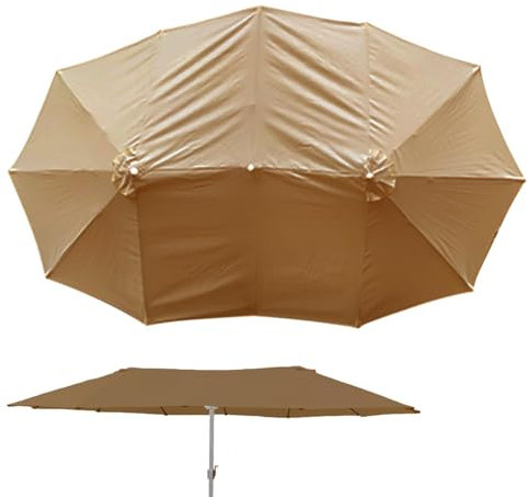 Auvent de rechange pour parasol de plage, housse de rechange pour parasols | Housse en tissu imperméable à 12 baleines pour parapluies - Accessoires pour parasol de terrasse pour extérieur, plage,