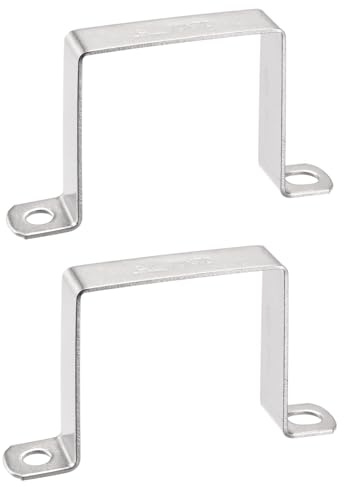 TOP-VIGOR U-förmige Verbindungsstück-Halterung, 68 x 72 mm, 304 Edelstahl, für geschlossene Tür, Strebenk und Befestigungsrohr, 2 Stück