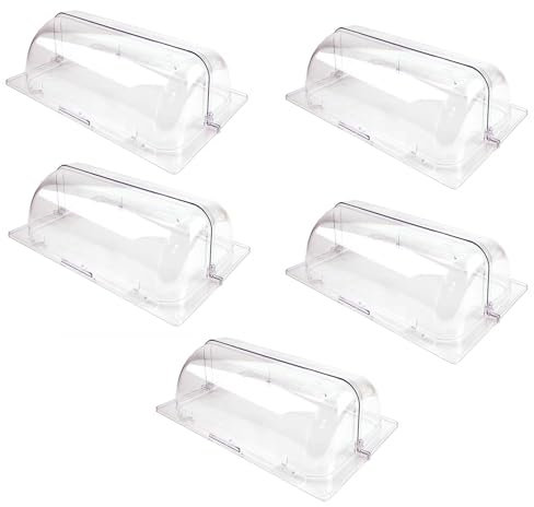 Clear Chafing Dish Covers, Full Size Roll Top Chafer Cover Plastic Chafing Lid Food Display Cover for Cake Cupcake Exhibition, 5