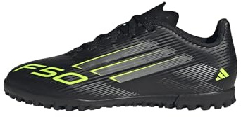 Adidas Unisex Kinder F50 Club Turf Football Boots Kids, core Black/Iron met./Lucid Lemon, 33 EU