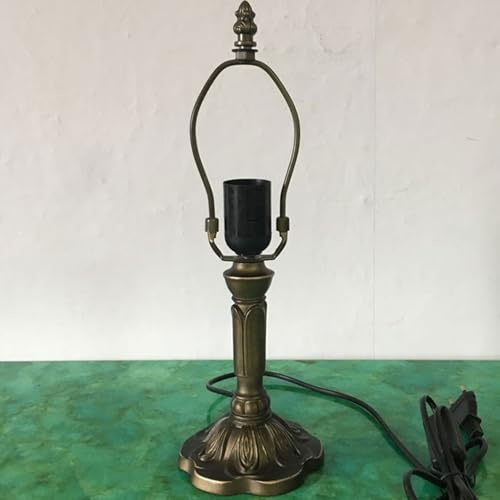 BOTOWI Vintage Tischlampensockel Ersatz, nur Harz Schreibtischleuchte Sockel, 15 hoch Geeignet für 8 Zoll Tiffany Stil Buntglas Lampenschirme