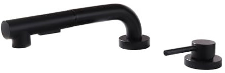 XJTNLB Robinet Cuisine Douchette Noir Mitigeur Evier Cuisine Sous Fenetre Robinets pour Camping-Car Mitigeur Monocommande Evier Rotation