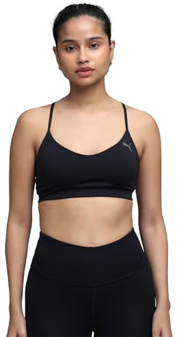 PUMA Sujetador Move S, Black Cool Dark Gray Cat