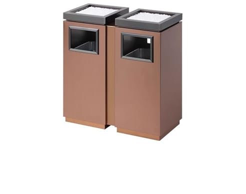ABNNHK Cubo de Basura para Exteriores Cubos de Basura de Acero Inoxidable Cubo de Basura Vertical para vestíbulo de Club de Hotel Área al Aire Libre Ascensor Papelera de Reciclaje (E) (C1