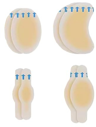 Liiqin Blasenpflaster,8 Stück Hydrokolloid Pflaster,Blasenpflaster Ferse,Wasserdicht Gel Pflaster,Fersenpolster,Linderung von Reibungsschmerzen Finger, Zehen, Ferse
