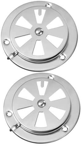 jojofuny 2piezas Válvula Reguladora De Tapa De Escape Redonda Tapa De Orificio De Ventilación De Acero Inoxidable Para Horno De Secado Parrilla De Barbacoa Ventilación De Aire Acondicionado