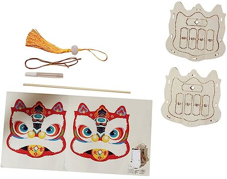 UKCOCO Diy Lion Wake Lantern Year Decoration Adorable Lion Lantern Kit Diy Accessory Decor