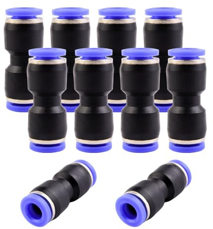 10 stycken 7 mm pneumatiska kontakter pneumatiska kontakter push in snabbkoppling pneumatiska raka 7 mm snabbkopplingar pneumatiska verktyg för tryckluft snabbkontakt
