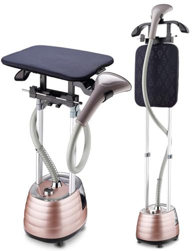 VERVELINK Planchas de Vapor Verticales, Centro Planchado Vapor Vertical, Diseño de Barra de Soporte Doble, 10 Niveles de Ajuste de Vapor, Elimina Arrugas, Colgante/Horizontal 2 Métodos,2000W