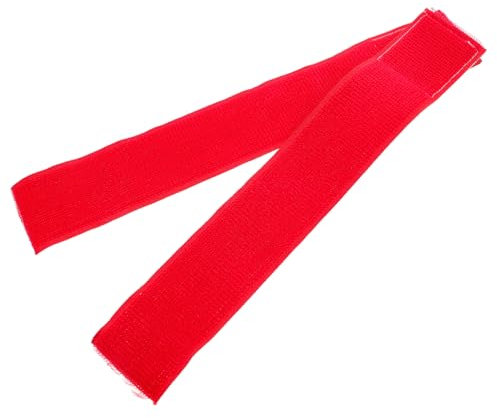 2 Piezas Correa y cintura bandas de entrenamiento físico Agarre gimnástico para Correa de tobillo atlético banda de estiramiento del pie correa de cinturón de yoga poliéster rojo