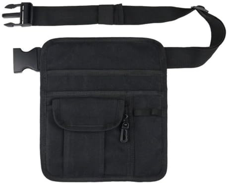 Kellner-Taillengeld-Tasche, tragbare Hüfttasche mit verstellbarem Gürtel, karierter Halter, mehrere Taschen, Hüfttasche für Bars, Cafés