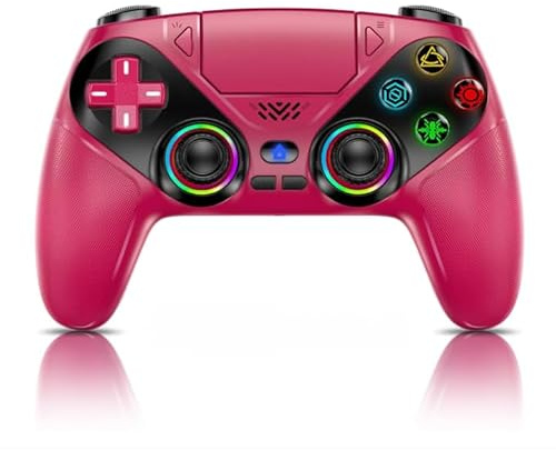 Lapezei RGB Wireless Controller für PS5/Slim/Pro/PC, Gamepad mit Rücktasten, Turbo, Makro, Lautsprecher, Dual-Vibration, 6-Achsen-Sensor, Touchpad & 3.5-mm-Audioanschluss