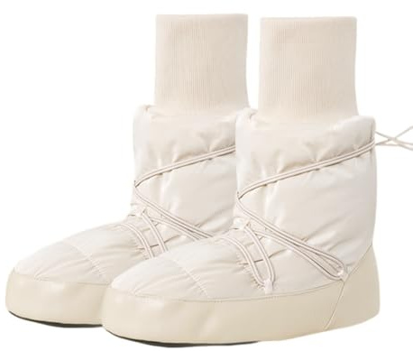 Hixingo Botas Calentamiento Ballet, 31-43 Zapatillas de Ballet Mujer Invierno Cálidas Botas de Calentamiento Ballet Gomas de Sujeción para Práctica de Baile (X-Small,784 Beige)