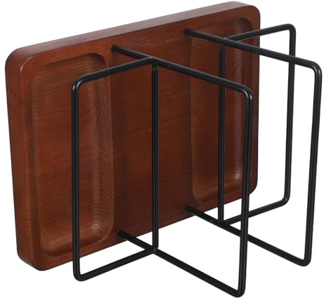 Mipcase Porte-Serviettes en Bois Massif Rustique avec Support pour Serviettes en Papier et Plateau Porte-Salier et Poivrier Organiseur de Table Compact Cuisine et Salle à Manger Décor