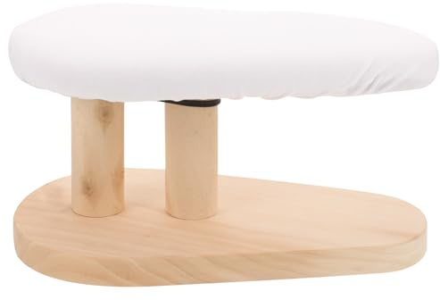 Veemoon Table à Repasser à Manches Rembourrées Multifonction en Bois Massif, Planche Sous-main Respirante et Résistante la Chaleur, Tabouret Compact pour Repassage Vêtements et Hauts
