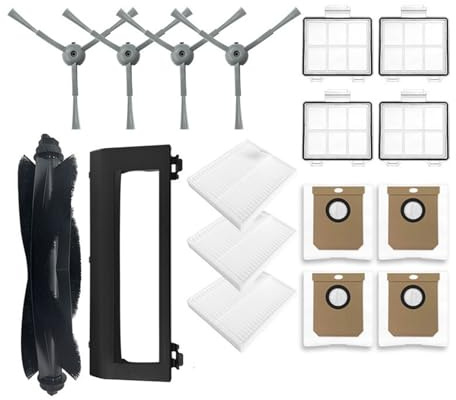 Robot Vacuum Cleaner Cleaner Set, Main Brush Edge Brush, Main Brush Cover, Filter Screen, Dust Collection Bag, Compatible For Eufy Sweeping Robot Accessories, L50/L60 Floor Care Cleaning Tool Parts