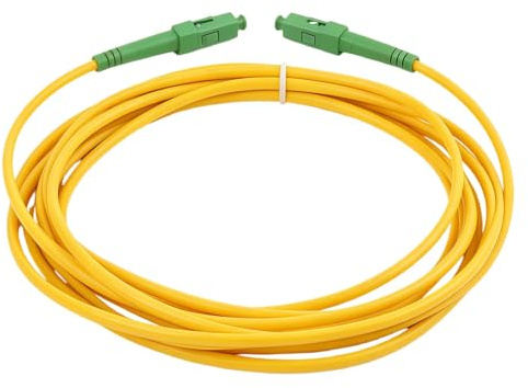 Cable de fibra óptica blindado, cable de fibra óptica lc/apc a lc/apc, extensión de fibra óptica, liga óptica Simplex monomodo OS2 reforzado. Alargador de alto rendimiento para caja Internet, TV y