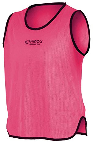 RHINOS sports Premium Trainingsleibchen | Größe S | Pink | Markierungshemd für Sport, Fußball, Handball | Für Erwachsene