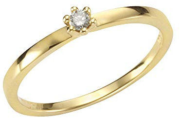 Orolino Damen Ring 585/- Gold Glänzend Brillant gelb 0,05ct. 067370078-1